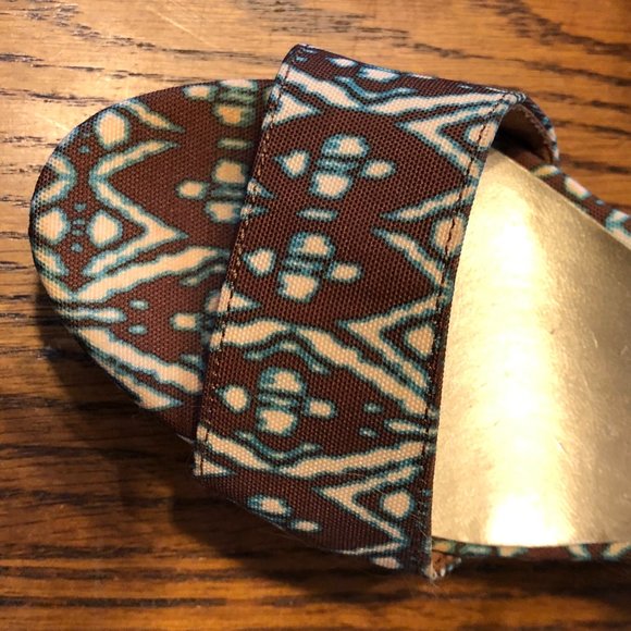 Christian Siriano fabric boho print cork wedges - Picture 5 of 7